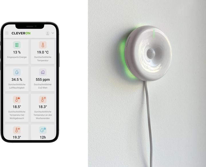 Actual product image Cleveron CLEVER Sense CO2 meter with WLAN and app