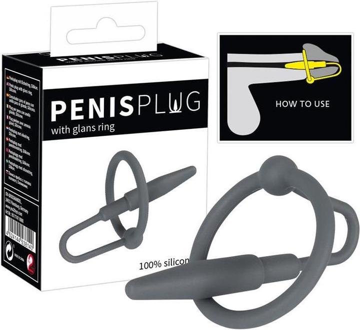 Actual product image You2Toys Penis plug with glans ring