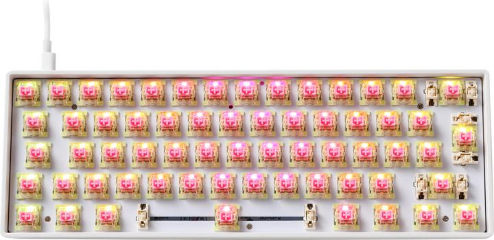 Produktbild Deltaco Mech 60% Keyboard Pudding Keycaps Hot swap RGB - Gaming Tastatur - Hvid (Kabelgebunden)