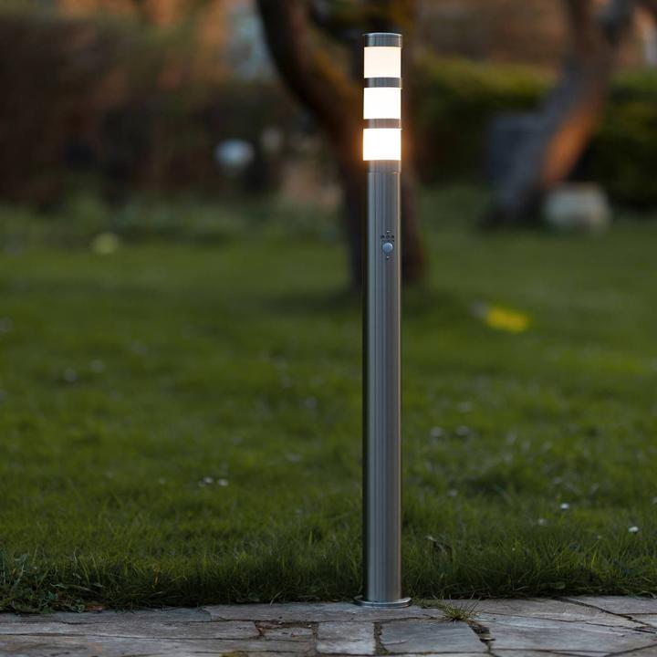 Productafbeelding Grafner Roestvast stalen wandlamp met bewegingsmelder (E27, IP44)