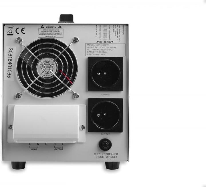 Actual product image Volt Polska Stabiliser napiecia AVR 3000VA 8-11% (3000 VA, 3000 W)