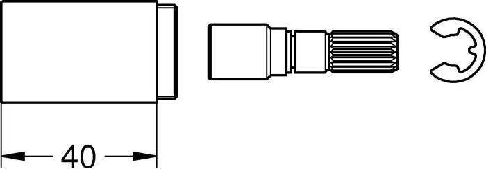 Actual product image Grohe Extension set 40mm f UP valve DN 20/25/32 chr
