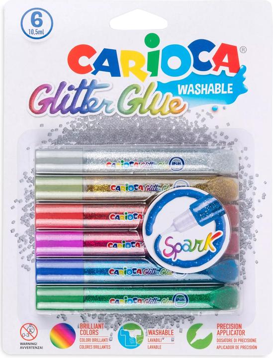 Immagine prodotto Carioca Penna glitterata (Multicolore, 6 x)