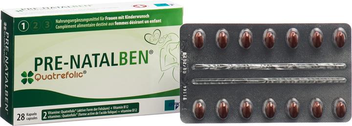 Actual product image Natalben Quatrefolic (28 Piece, Capsules, 28 g)