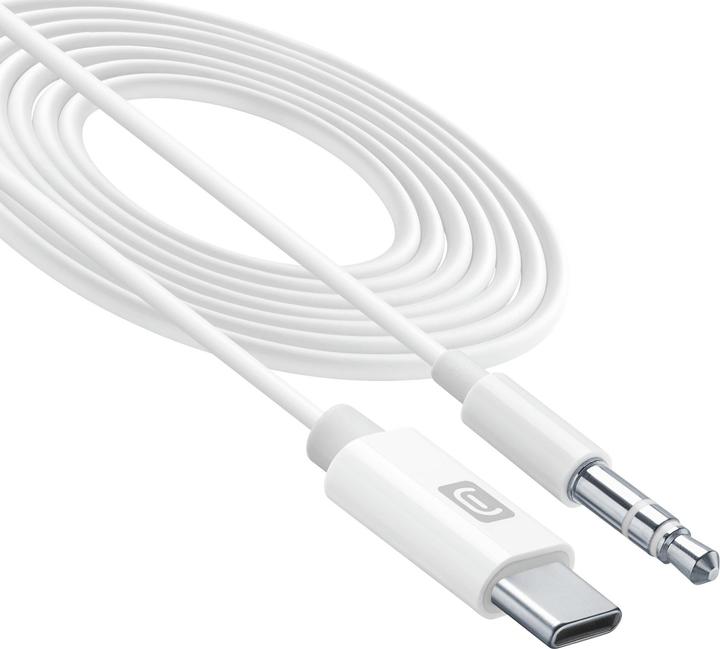 Actual product image Cellularline Audio Cable AUX 100cm USB C USB Type-C to 3.5mm Jack (1 m, 3.5mm jack (AUX))