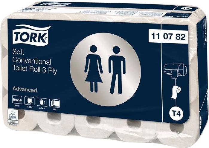 Produktbild Tork Toilettenpapier, Standard-Haushaltsrolle (30 x)