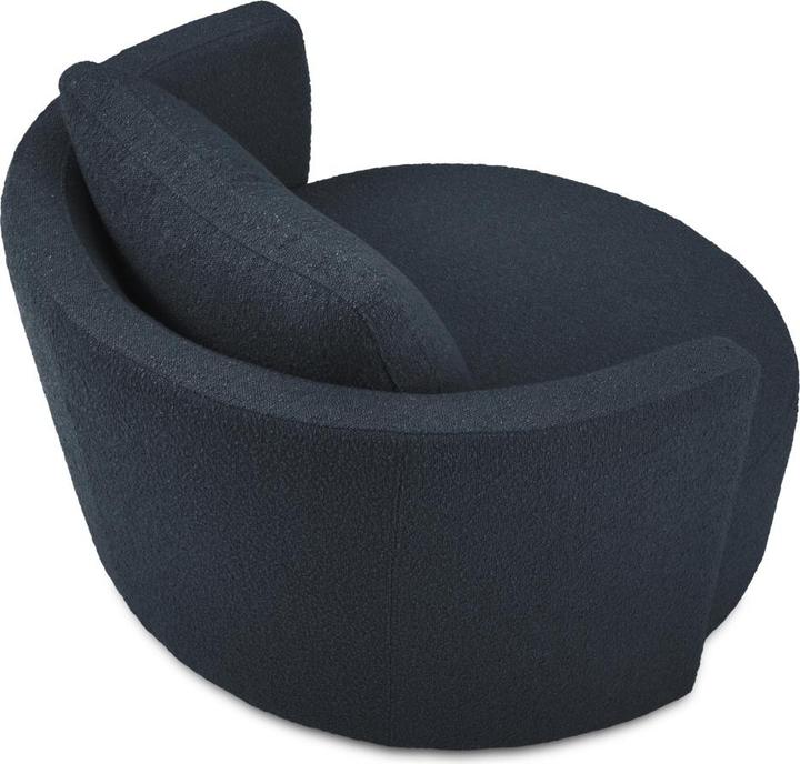 Micadoni Bouclé Fauteuil Pivotant, "Bliss", 1 Place, 92x92x75 Fabriqué en Europe