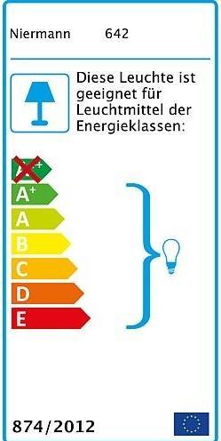 Energie-Label Niermann Stand By Wolke mit fluoreszierend Sternen (E14)