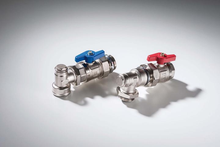 Actual product image Magni Manifold connection set 90 for PURTHERM manifold 1 consisting of 2 ball valves D