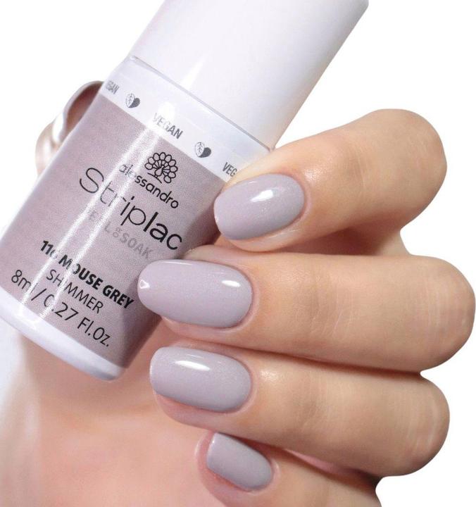 Produktbild Alessandro Striplac Peel or Soak Mouse Grey 8 ml (Grau, Abziehbarer Nagellack)