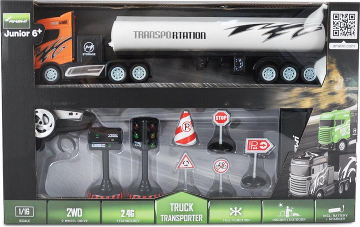 Image du produit Amewi Tracteur routier avec semi-remorque citerne 1:16, RTR (RTR Prêt à fonctionner)