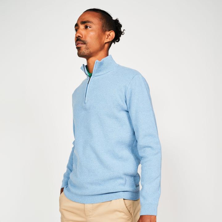 Inesis Men's golf 1/2 zip pullover - mw500 sky blue (XXL)