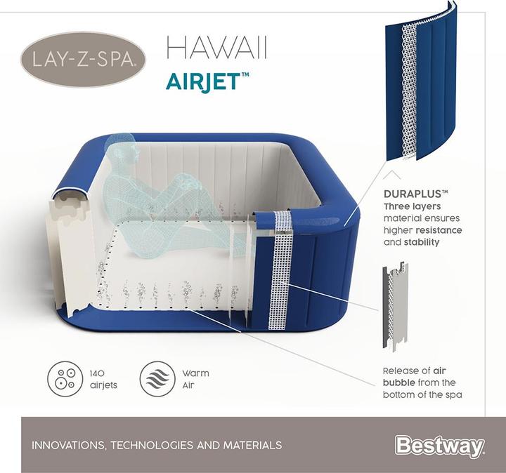 Image du produit Bestway LAY-Z-SPA Hawaii AirJet Whirlpool (6 pers.)