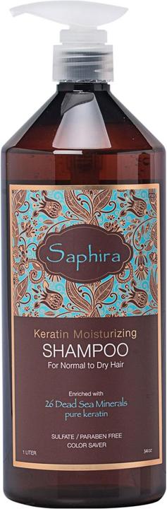 Actual product image Saphira Keratin Moisturizing Shampoo (1000 ml, Liquid shampoo)