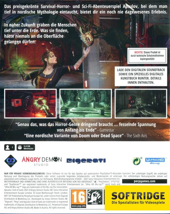 Immagine prodotto Perp Apsulov: fine degli dei (PS5, DE)