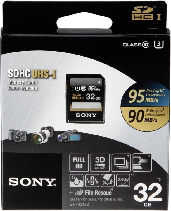 Image du produit Sony Sf-32uz Sdxc Uhs-I U3 (32 Go, SDHC, U3, UHS-I)