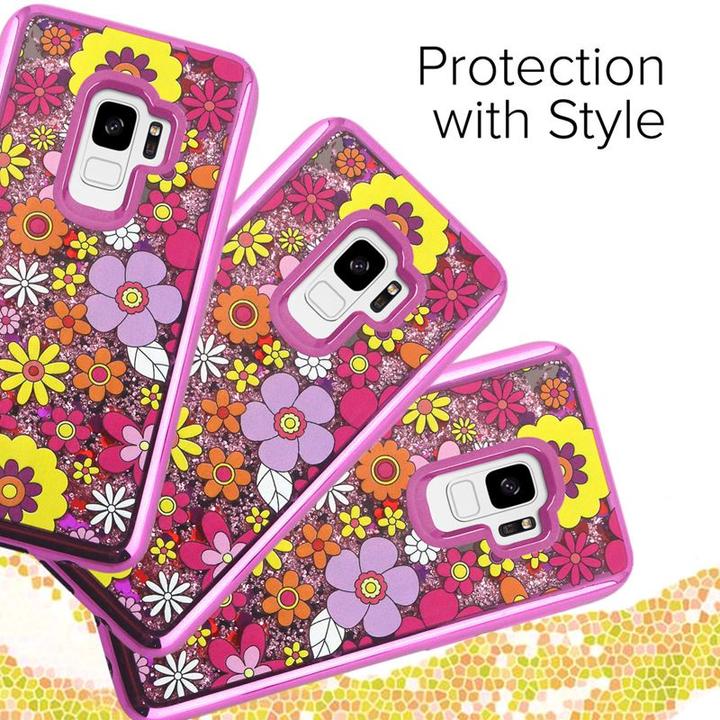 Actual product image Zizo Liquid Glitter Star case - Samsung Galaxy S9 case (Multiflows) (Samsung Galaxy S9)
