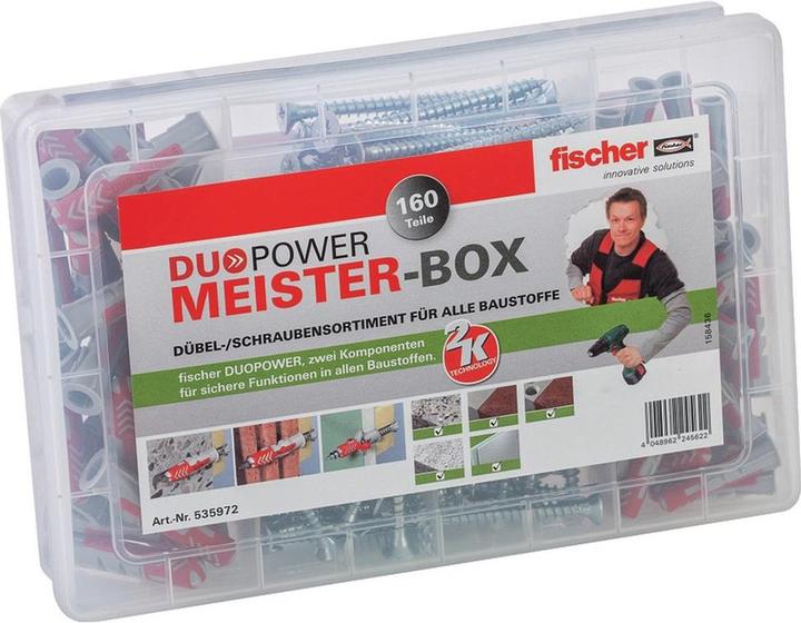 Actual product image Fischer Meister-Box DUOPOWER with screws 50x6/.5x40 30x8/5x60 (160 pcs.)