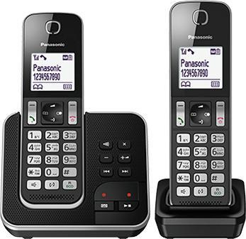 Productafbeelding Panasonic KX-TGD322 - Duo DECT telefoon - Antwoordapparaat - Zwart