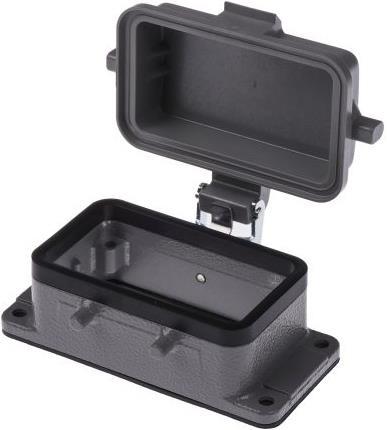 Produktbild Harting Anbaugehäuse HAN 10B Metall m. Kappe.