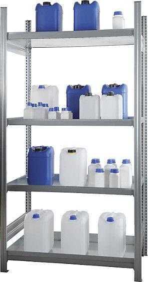 Produktbild kaiserkraft Kleingebinde-Gefahrstoffregal mit Regalwannenböden