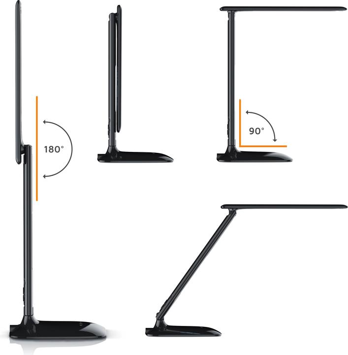 Produktbild Brandson dimmbare LED Schreibtischlampe - 3 Lichtfarben kalt warm neutralweiss mit 5 Helligkeitsstufen (450 lm)