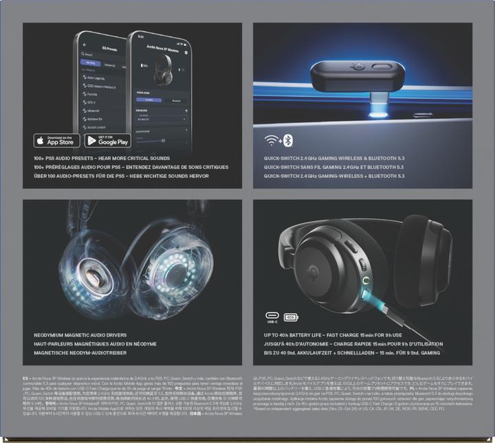 Image du produit SteelSeries Arctis Nova 3PW Black (Sans fil)