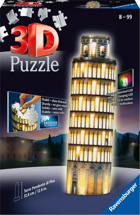 Produktbild Ravensburger 3D - Turm von Pisa Night Edition (216 Teile)