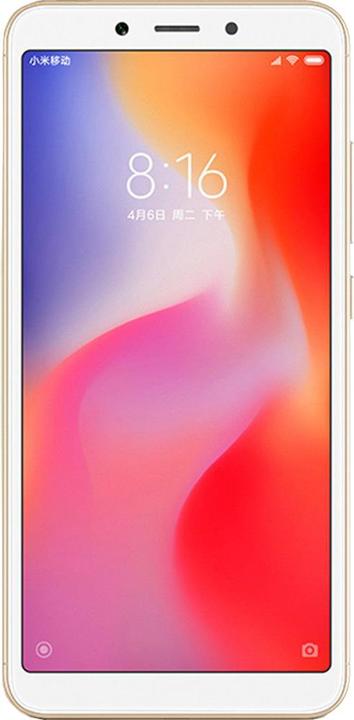 Produktbild Xiaomi Redmi 6 (64 GB, Gold, 5.45", Hybrid Dual SIM, 12 Mpx, 4G)