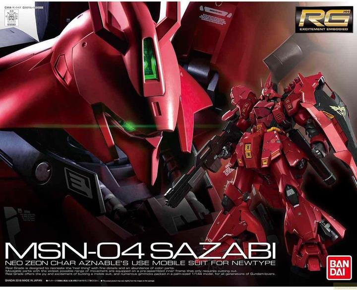 Actual product image Bandai GUNDAM - Model Kit - Real Grade - MSN-04 Sazabi