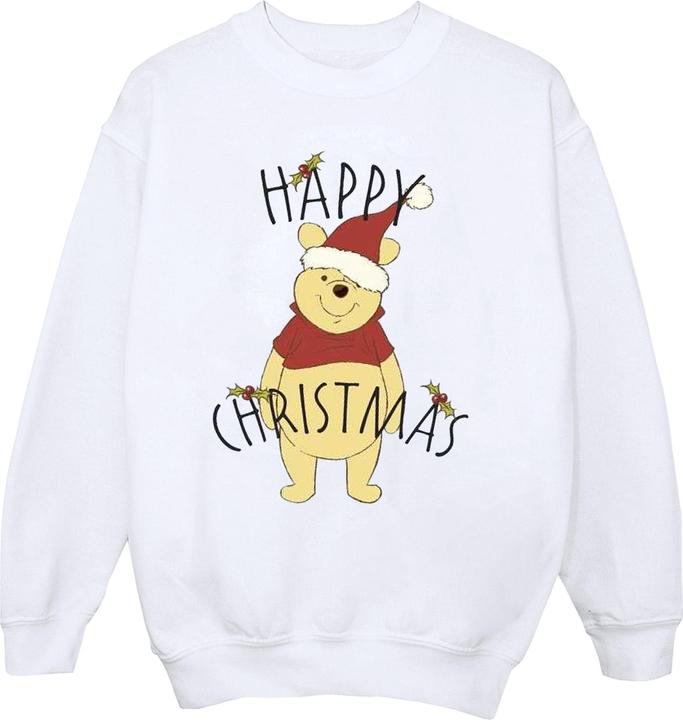 Disney Winnie The Pooh Happy Christmas Holly Sweatshirt (5XL)