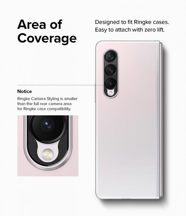 Produktbild Ringke Galaxy Z Fold 3 Camera Styling camera island protector Black (1 Stück, Samsung Galaxy Z Fold3)