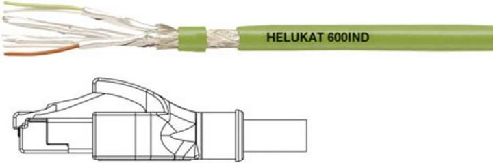 Produktbild Helukabel 806620 RJ45 Netzwerkkabel, Patchkabel CAT 6a S/FTP 2.00 m Grün PUR-Man (S/FTP, CAT6a, 2 m)