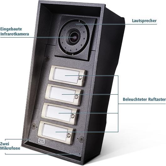 Actual product image 2N Helios IP Force - 4 buttons (Ethernet)
