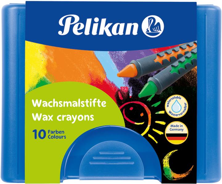 Pelikan Wachsmalstifte mit Schiebehülse (Mehrfarbig, 10 x)