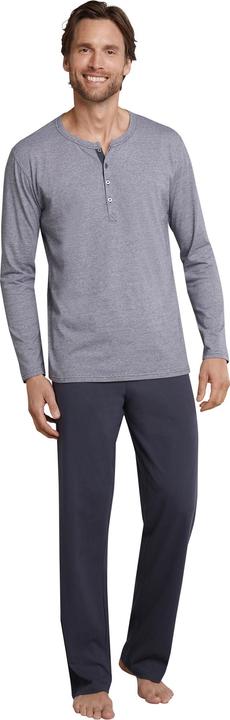 Produktbild Schiesser langer Herren Pyjama / Schlafanzug mit Knopfleiste (64)