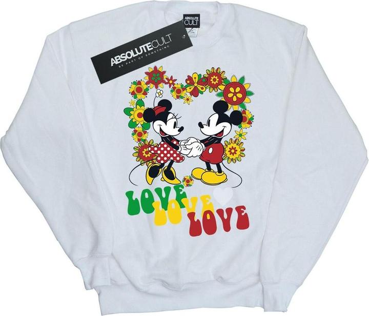 Disney Mickey And Minnie Mouse Hippie Love Sweatshirt (S)