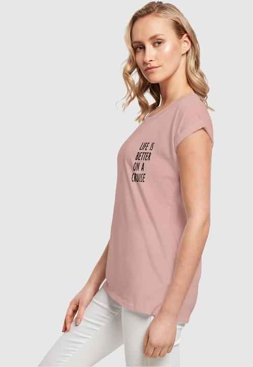 Actual product image Merchcode Ladies Life Is Better Extended Shoulder Tee - 113659 (S)