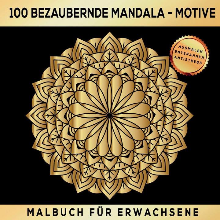 Produktbild Malbuch mit 100 bezaubernden Mandala-Motiven: Ausmalen Entspannen Antistress.