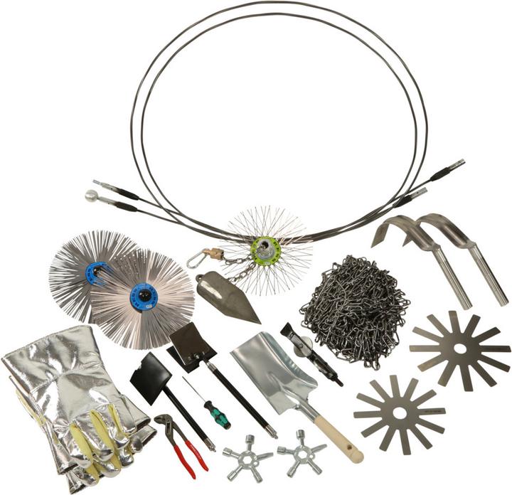 Actual product image Dönges Chimney sweep set DIN 14800, without box, 20 m chain for box size 1