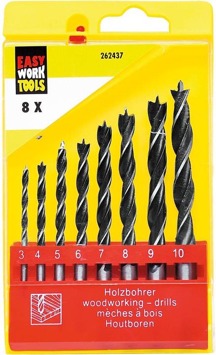 Productafbeelding Easy Work Houtboorset 3 - 10 mm (6 mm, 10 mm, 7 mm, 3 mm, 5 mm, 8 mm, 9 mm, 4 mm)