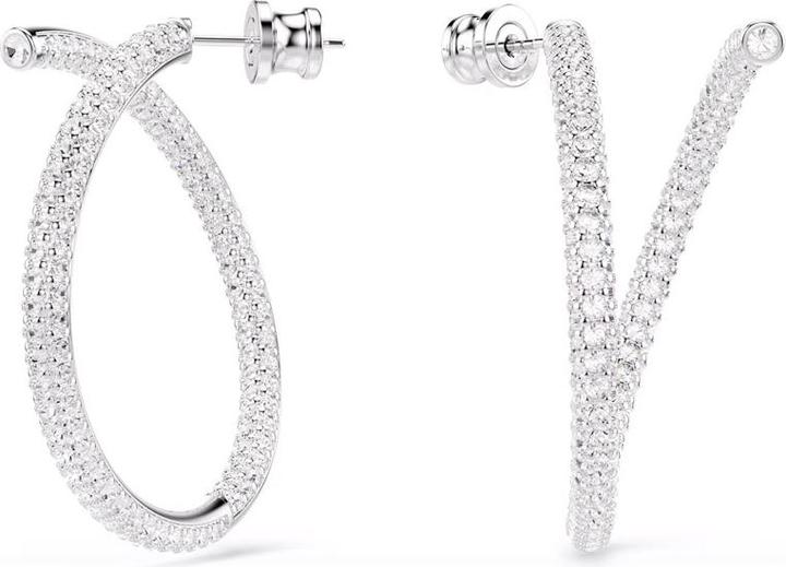 Swarovski Dextera Kreolen Rundschliff Weiss (Swarovski Metall)