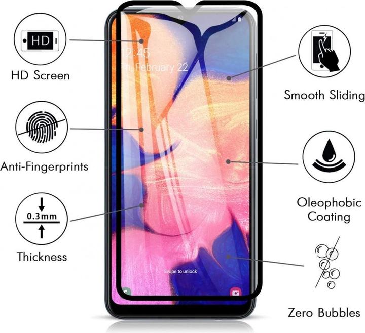 Immagine prodotto Screenguard Samsung Galaxy A10 Pellicola di vetro protettiva a schermo intero 2.5D 9H (1 Pezzo/i, Samsung Galaxy A10)