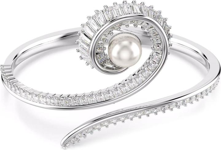 Produktbild Swarovski x Ariana Grande Armreif Kristallperle Baguette Schliff Weiss Rhodiniert (Swarovski Metall)