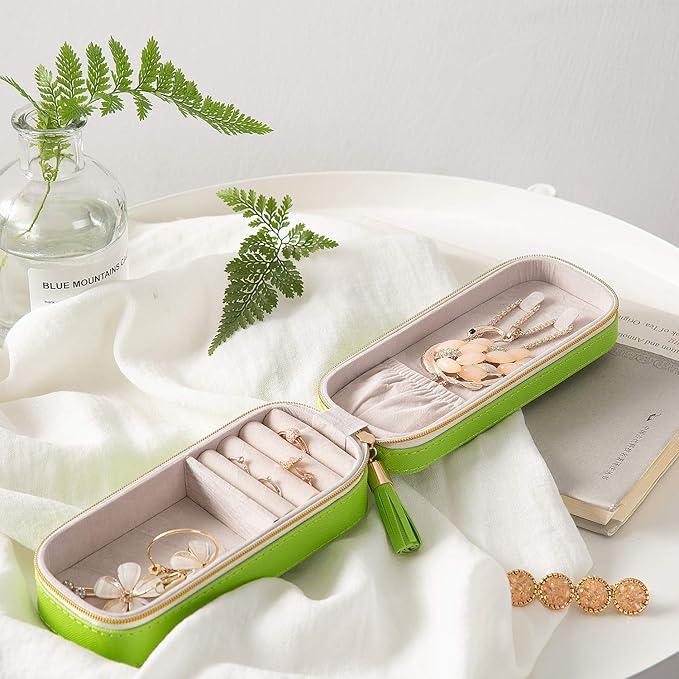 Image du produit Only-Bags.Store Travel Jewelry Box, Portable Jewelry Case, PU Jewelry Box, Small Jewelry Container, Jewelry Boxes