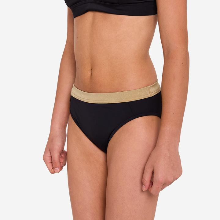 Image du produit Olaian Bas de maillot de bain surf Fille - 900 Buddy noir et or