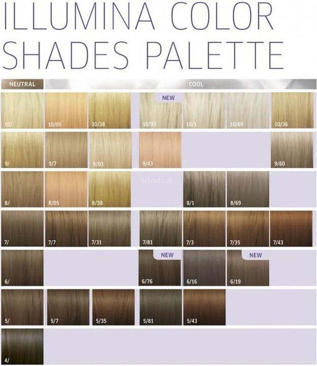 Actual product image Wella Illumina Color (10/69 Light blonde Purple Cendré)