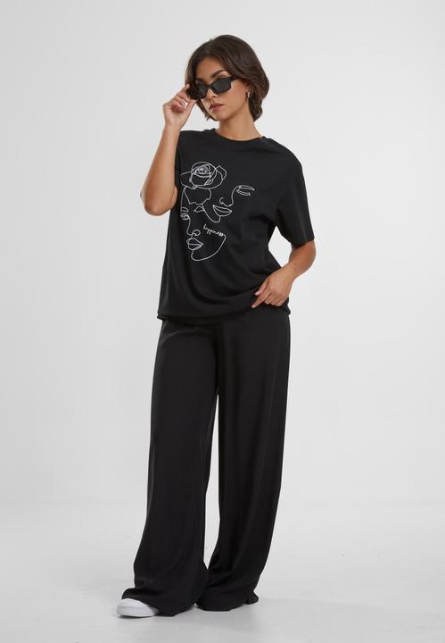 Immagine prodotto Merchcode Maglietta da donna con una linea di rose (L)