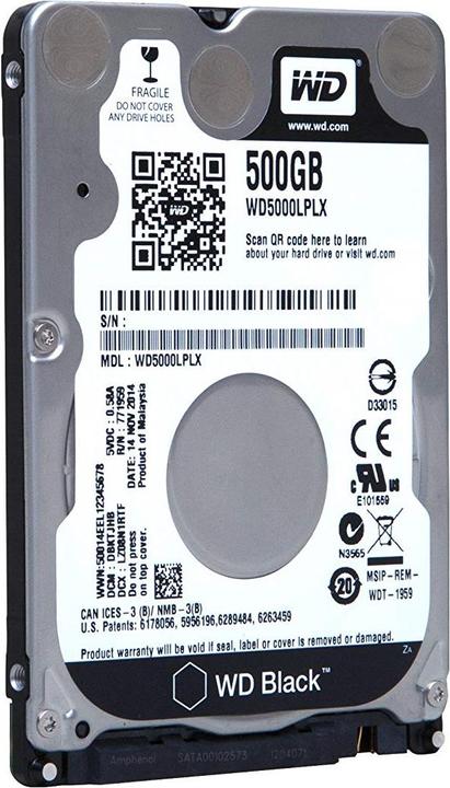 Actual product image WD Black (0.50 TB, 2.5")