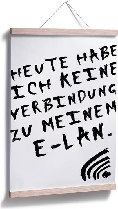 Produktbild Trenddeko Heute habe ich keine Verbindung zu meinem E-LAN (90 x 140 cm)